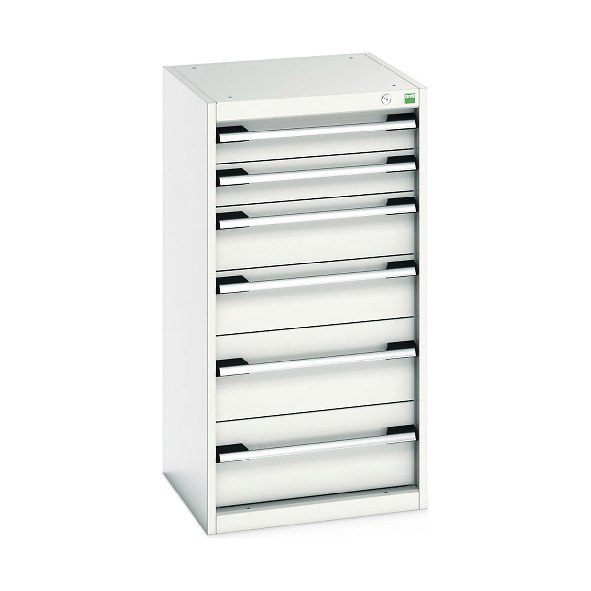 Bott Cubio Cabinets | 525mm Wide, Bott Cubio Cabinets | 525mm Wide, Bott Cubio Cabinet | 6 Drawers | 1000h x 525w x 525d mm | Light Grey-0