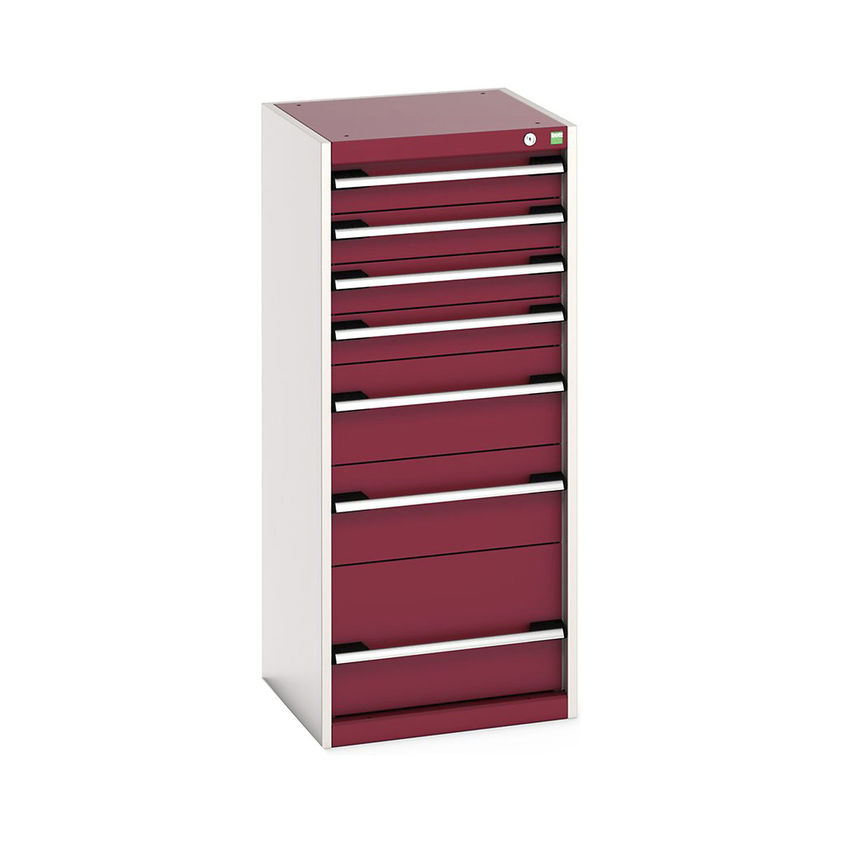 Bott Cubio Cabinets | 525mm Wide, Bott Cubio Cabinets | 525mm Wide, Bott Cubio Cabinet | 7 Drawers | 1200h x 525w x 525d mm | Red-0