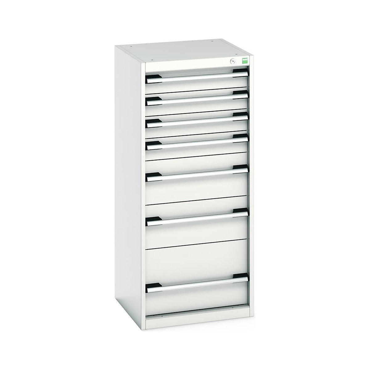 Bott Cubio Cabinets | 525mm Wide, Bott Cubio Cabinets | 525mm Wide, Bott Cubio Cabinet | 7 Drawers | 1200h x 525w x 525d mm | Light Grey-0