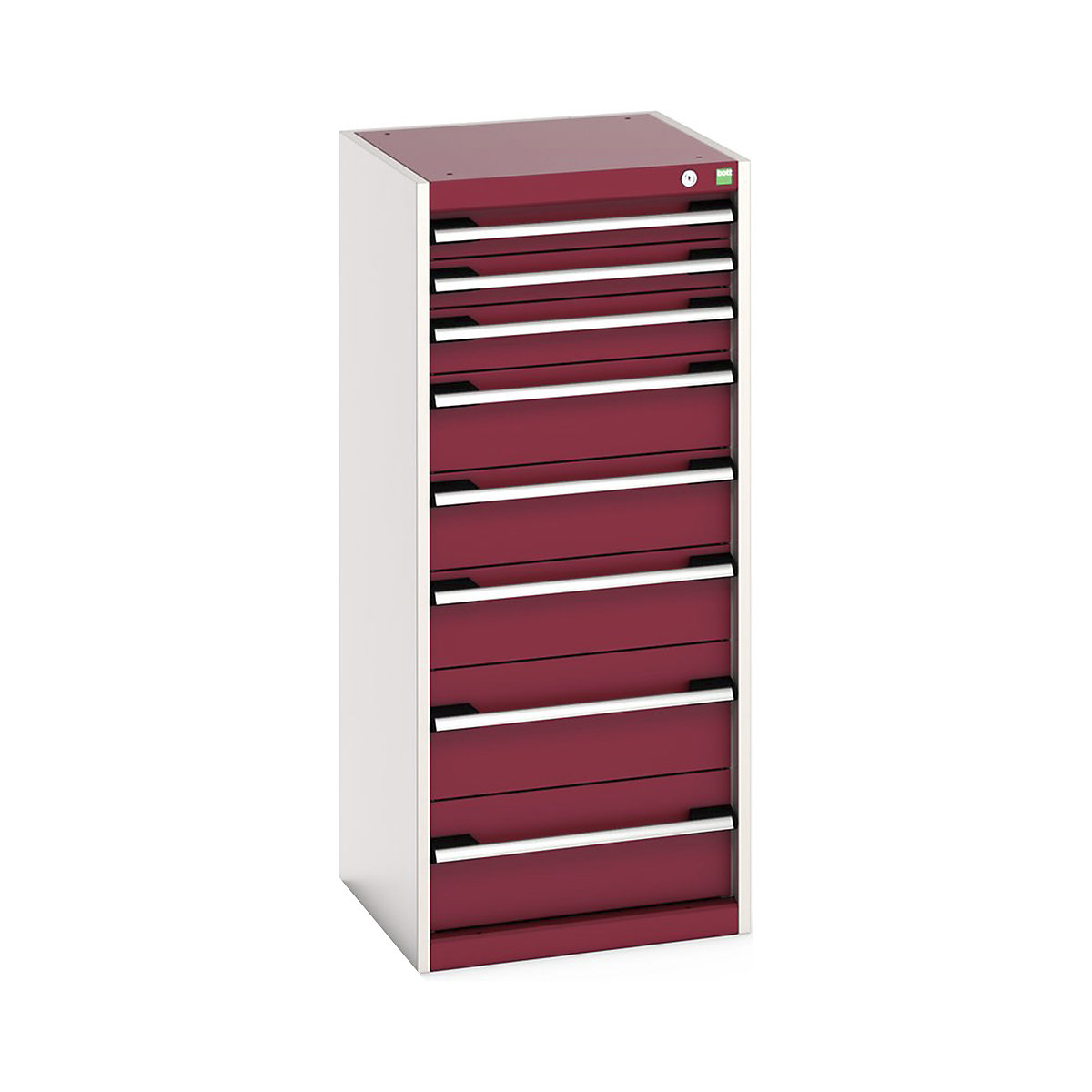 Bott Cubio Cabinets | 525mm Wide, Bott Cubio Cabinets | 525mm Wide, Bott Cubio Cabinet | 8 Drawers | 1200h x 525w x 525d mm | Red-0