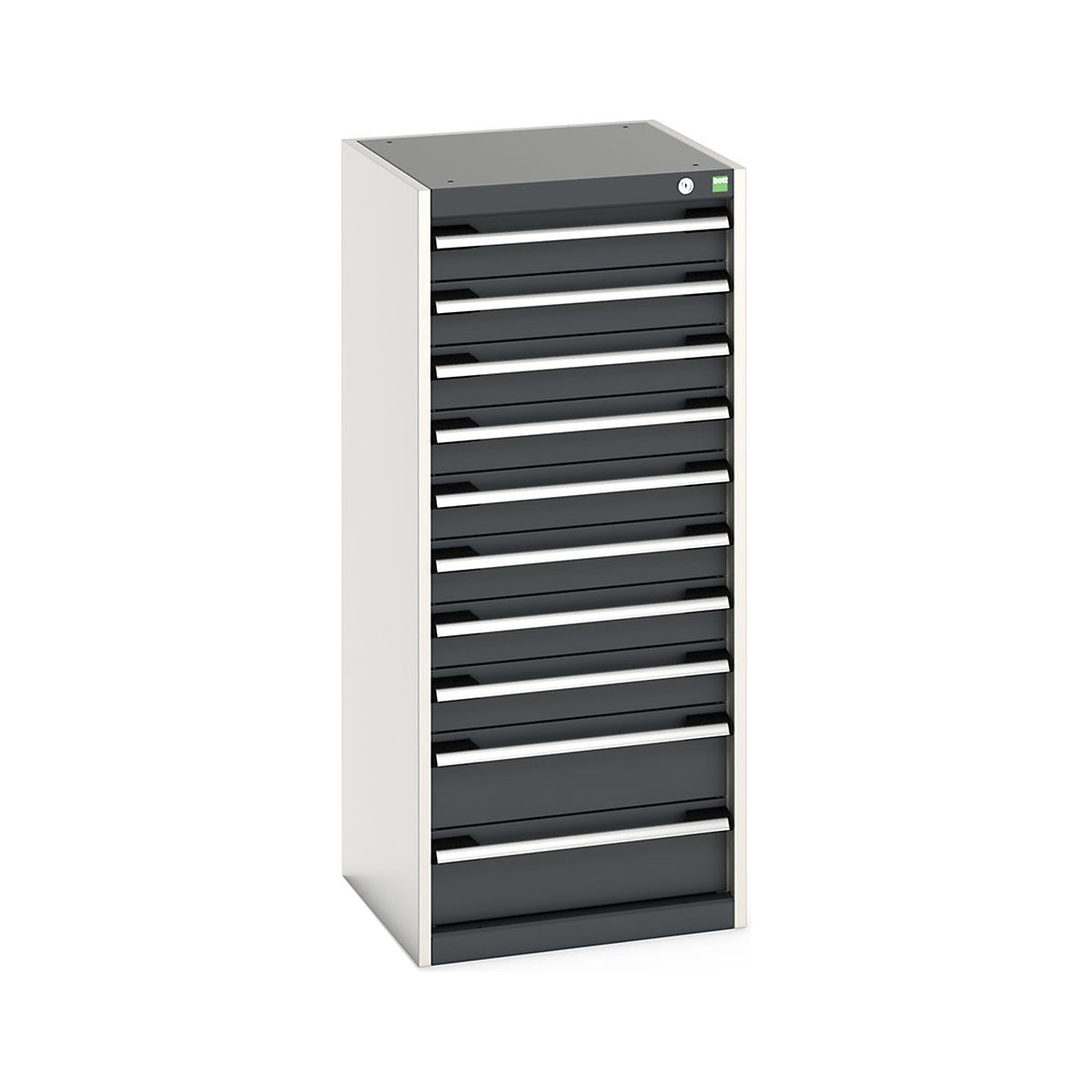 Bott Cubio Cabinets | 525mm Wide, Bott Cubio Cabinets | 525mm Wide, Bott Cubio Cabinet | 10 Drawers | 1200h x 525w x 525d mm | Dark Grey-0