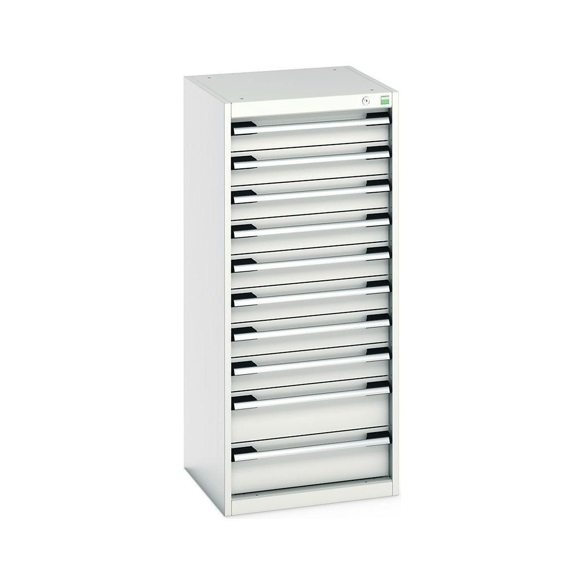 Bott Cubio Cabinets | 525mm Wide, Bott Cubio Cabinets | 525mm Wide, Bott Cubio Cabinet | 10 Drawers | 1200h x 525w x 525d mm | Light Grey-0