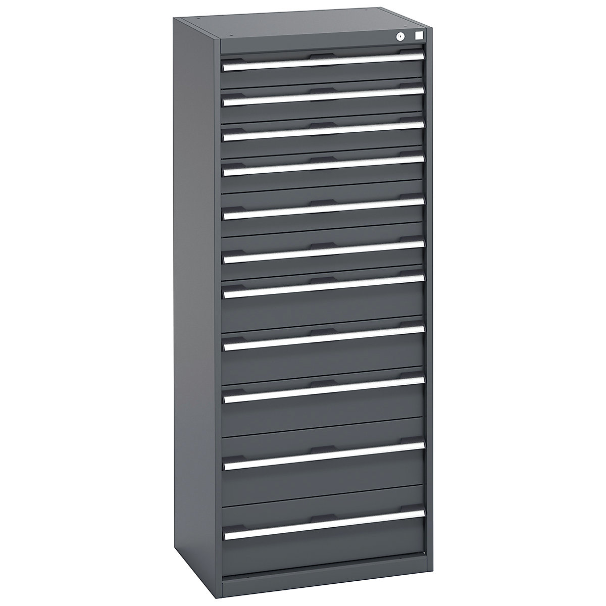 Bott Cubio Cabinets | 650mm Wide, Bott Cubio Cabinets | 650mm Wide, Bott Cubio Cabinet | 11 Drawers | 1600h x 650w x 525d mm | Dark Grey Doors | Dark Grey Housing-0
