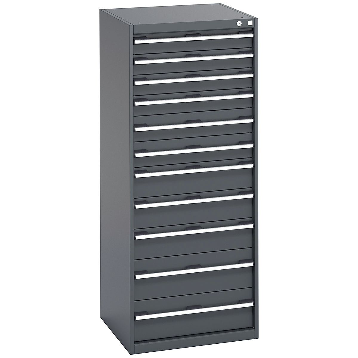 Bott Cubio Cabinets | 650mm Wide, Bott Cubio Cabinets | 650mm Wide, Bott Cubio Cabinet | 11 Drawers | 1600h x 650w x 650d mm | Dark Grey Doors | Dark Grey Housing-0