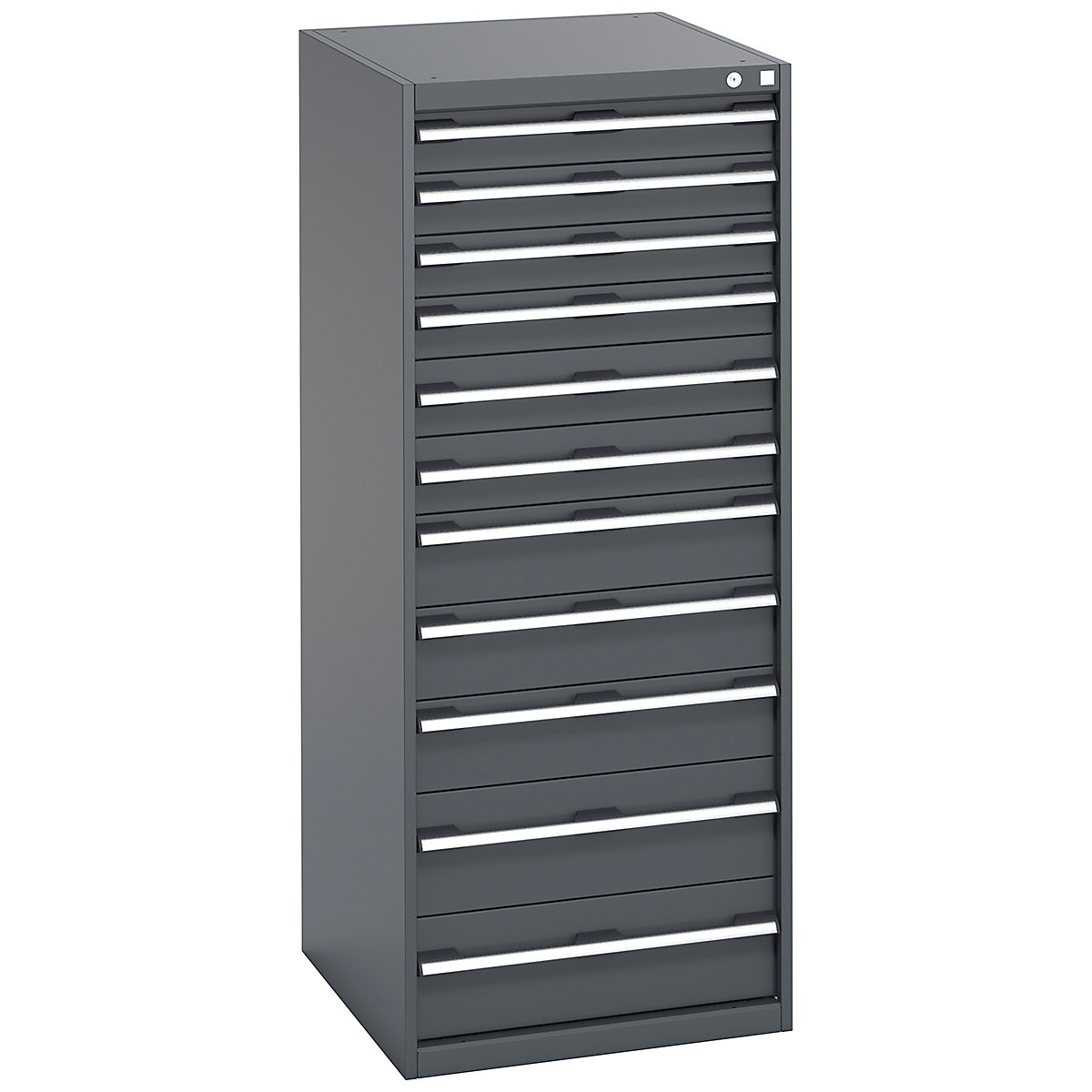 Bott Cubio Cabinets | 650mm Wide, Bott Cubio Cabinets | 650mm Wide, Bott Cubio Cabinet | 11 Drawers | 1600h x 650w x 750d mm | Dark Grey Doors | Dark Grey Housing-0
