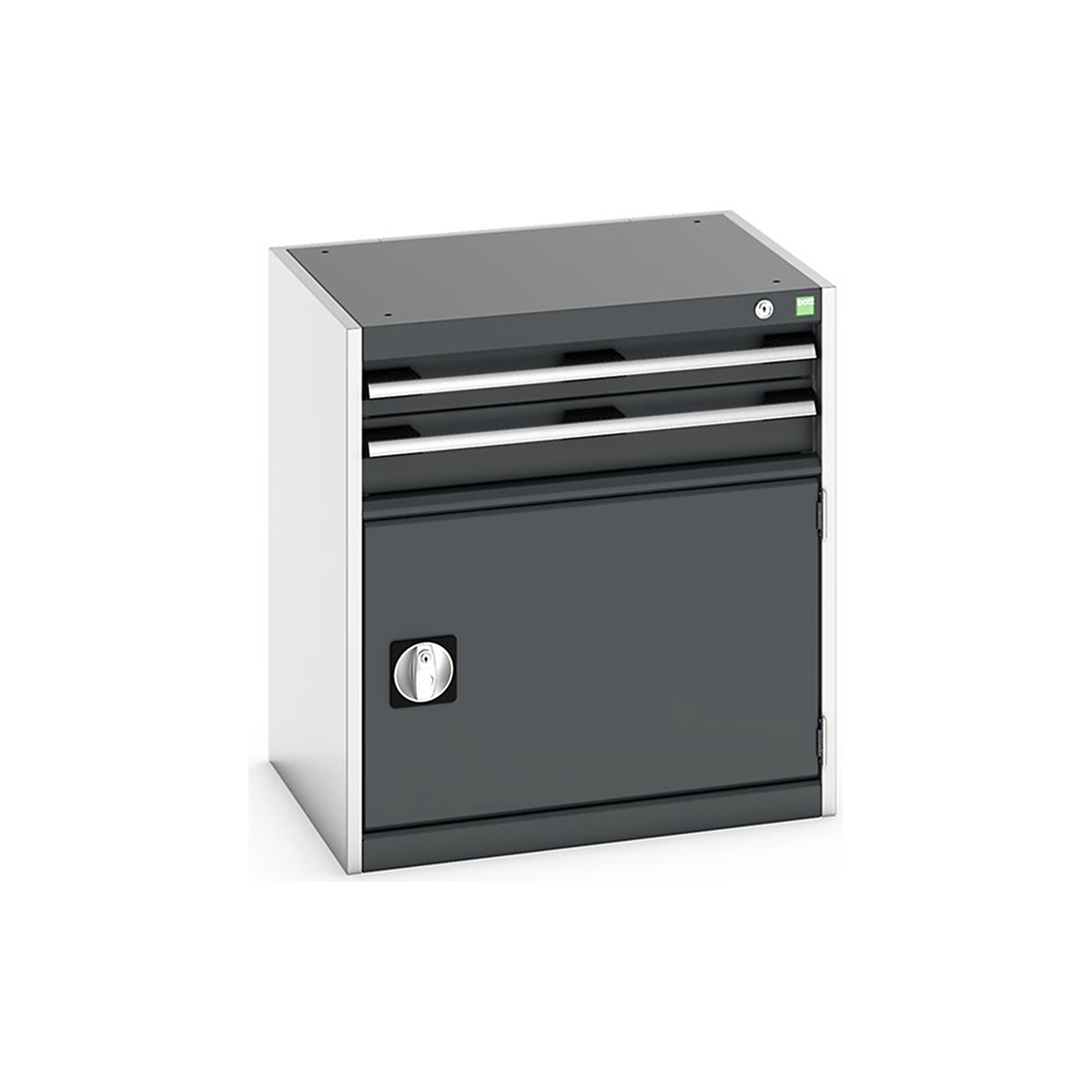 Bott Cubio Cabinets | 650mm Wide, Bott Cubio Cabinets | 650mm Wide, Bott Cubio Cabinet | 1 Door & 2 Drawers | 700h x 650w x 525d mm | Dark Grey-0