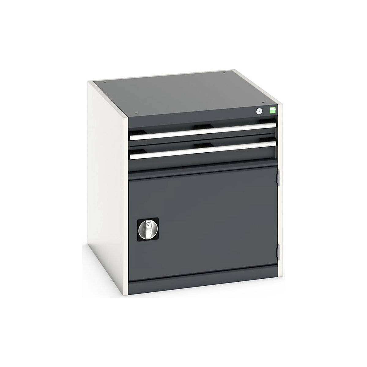 Bott Cubio Cabinets | 650mm Wide, Bott Cubio Cabinets | 650mm Wide, Bott Cubio Cabinet | 1 Door & 2 Drawers | 700h x 650w x 750d mm | Dark Grey-0