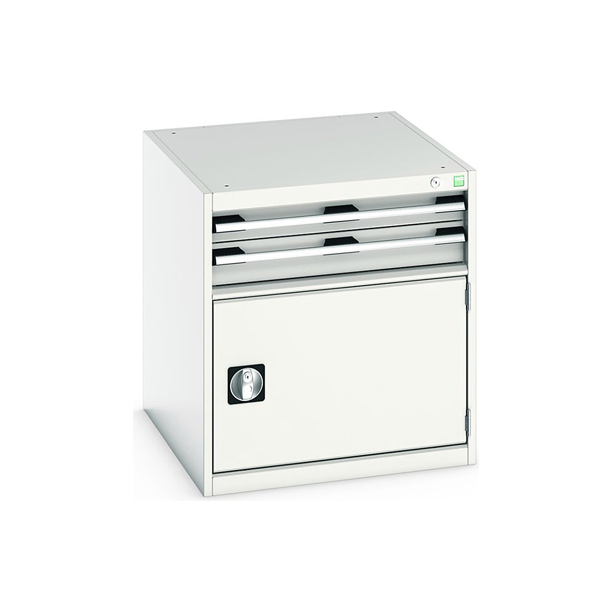 Bott Cubio Cabinets | 650mm Wide, Bott Cubio Cabinets | 650mm Wide, Bott Cubio Cabinet | 1 Door & 2 Drawers | 700h x 650w x 750d mm | Light Grey-0