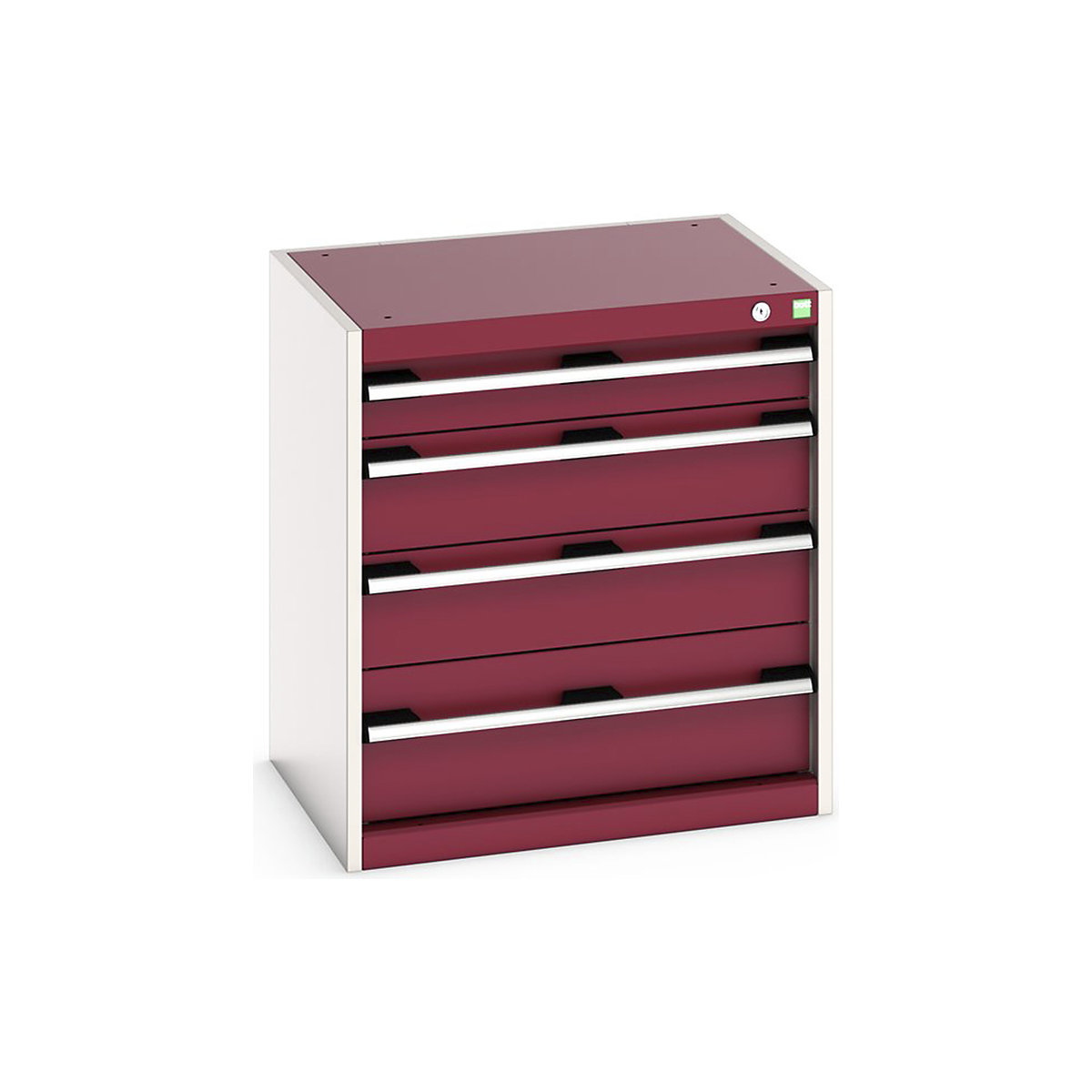 Bott Cubio Cabinets | 650mm Wide, Bott Cubio Cabinets | 650mm Wide, Bott Cubio Cabinet | 4 Drawers | 700h x 650w x 525d mm | Red-0