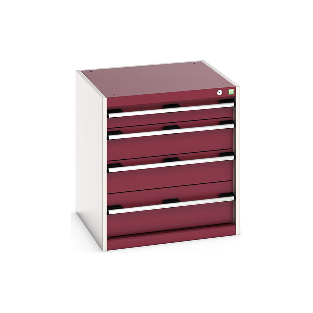 Bott Cubio Cabinets | 650mm Wide, Bott Cubio Cabinets | 650mm Wide, Bott Cubio Cabinet | 4 Drawers | 700h x 650w x 650d mm | Red-0