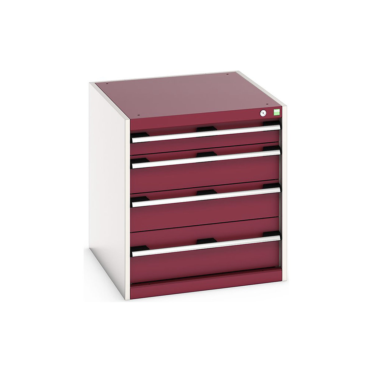 Bott Cubio Cabinets | 650mm Wide, Bott Cubio Cabinets | 650mm Wide, Bott Cubio Cabinet | 4 Drawers | 700h x 650w x 750d mm | Red-0