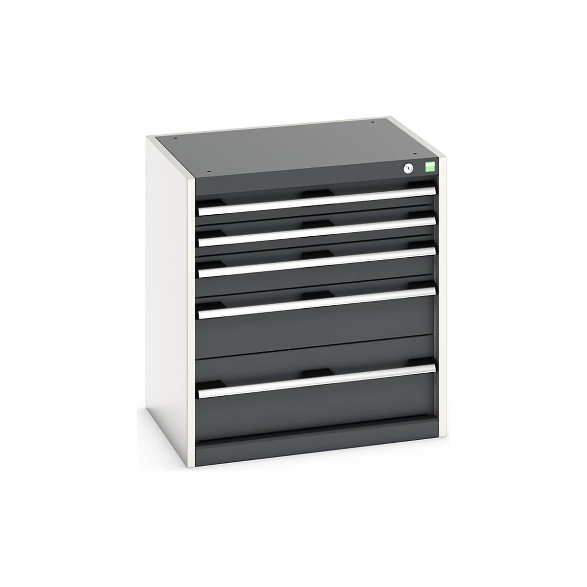 Bott Cubio Cabinets | 650mm Wide, Bott Cubio Cabinets | 650mm Wide, Bott Cubio Cabinet | 5 Drawers | 700h x 650w x 525d mm | Dark Grey-0