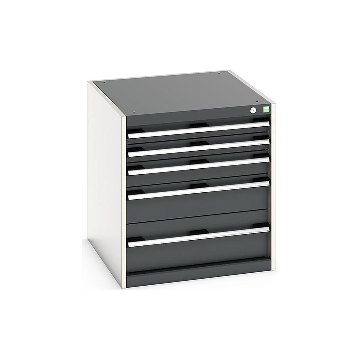 Bott Cubio Cabinets | 650mm Wide, Bott Cubio Cabinets | 650mm Wide, Bott Cubio Cabinet | 5 Drawers | 700h x 650w x 750d mm | Dark Grey-0