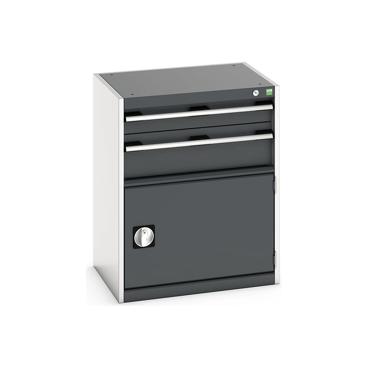 Bott Cubio Cabinets | 650mm Wide, Bott Cubio Cabinets | 650mm Wide, Bott Cubio Cabinet | 1 Door & 2 Drawers | 800h x 650w x 525d mm | Dark Grey-0