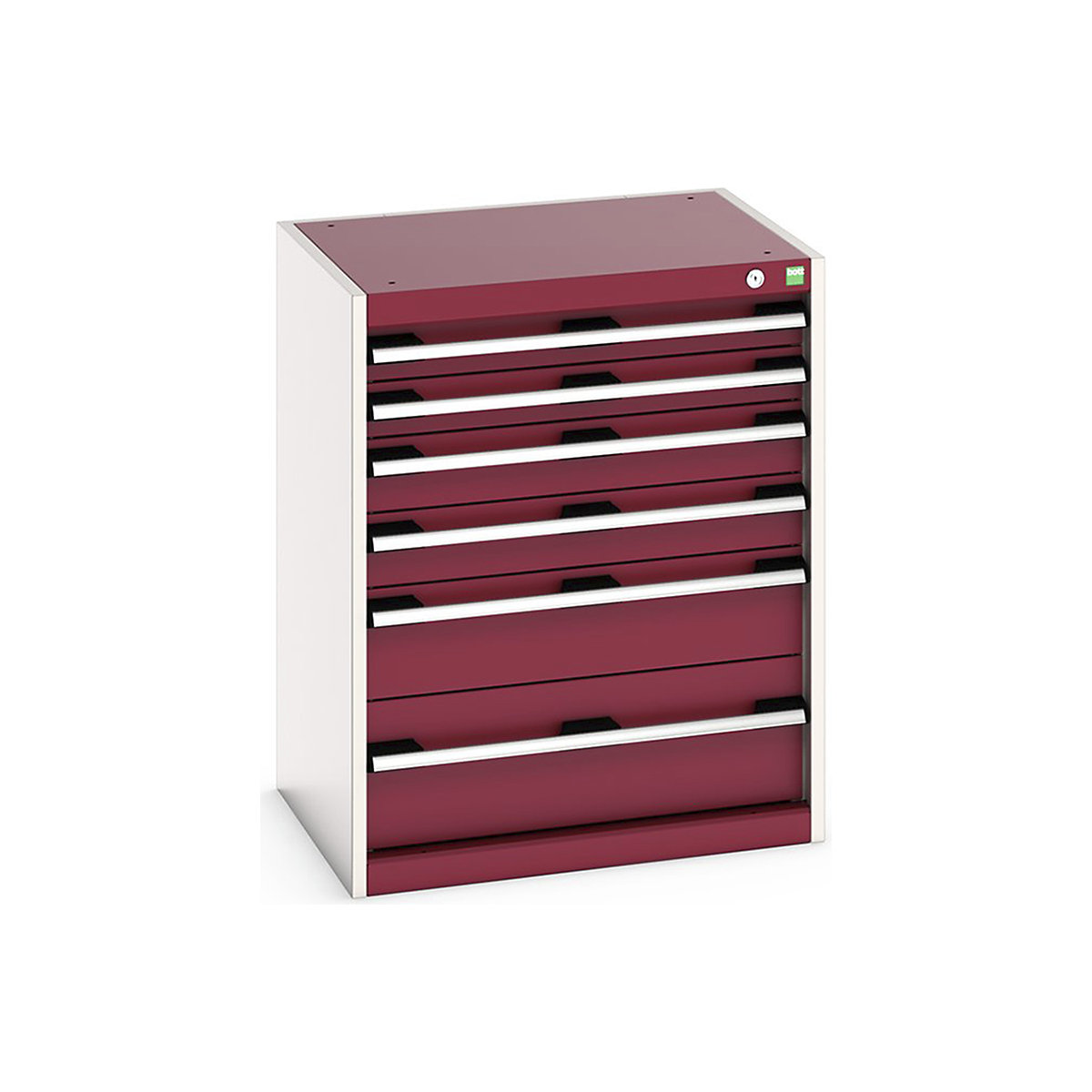 Bott Cubio Cabinets | 650mm Wide, Bott Cubio Cabinets | 650mm Wide, Bott Cubio Cabinet | 6 Drawers | 800h x 650w x 525d mm | Red-0