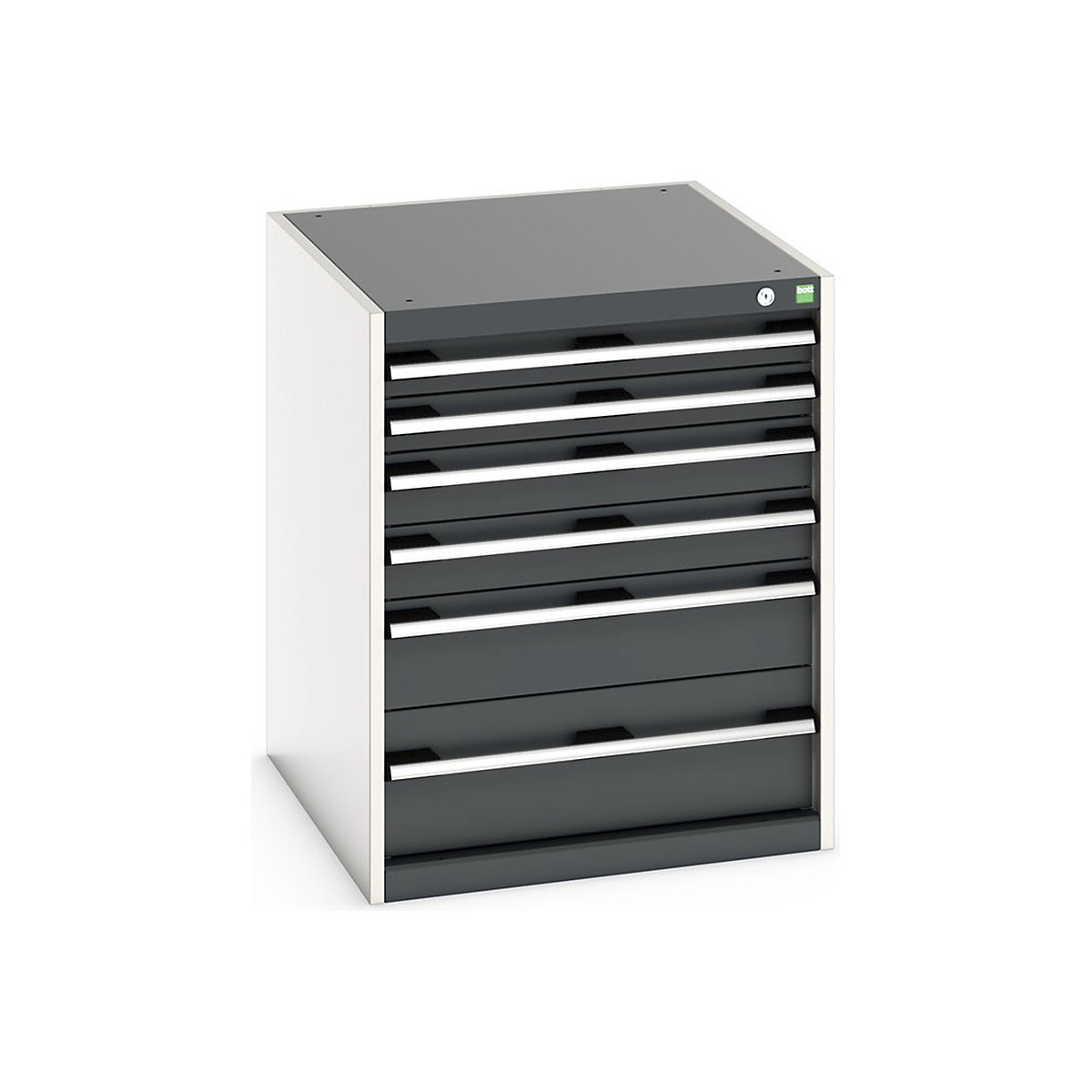 Bott Cubio Cabinets | 650mm Wide, Bott Cubio Cabinets | 650mm Wide, Bott Cubio Cabinet | 6 Drawers | 800h x 650w x 750d mm | Dark Grey-0