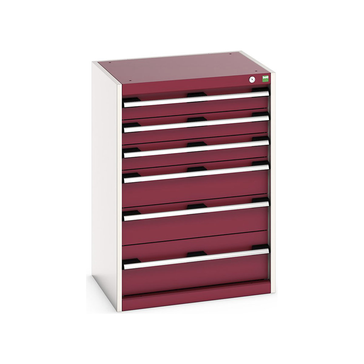 Bott Cubio Cabinets | 650mm Wide, Bott Cubio Cabinets | 650mm Wide, Bott Cubio Cabinet | 6 Drawers | 900h x 650w x 525d mm | Red-0