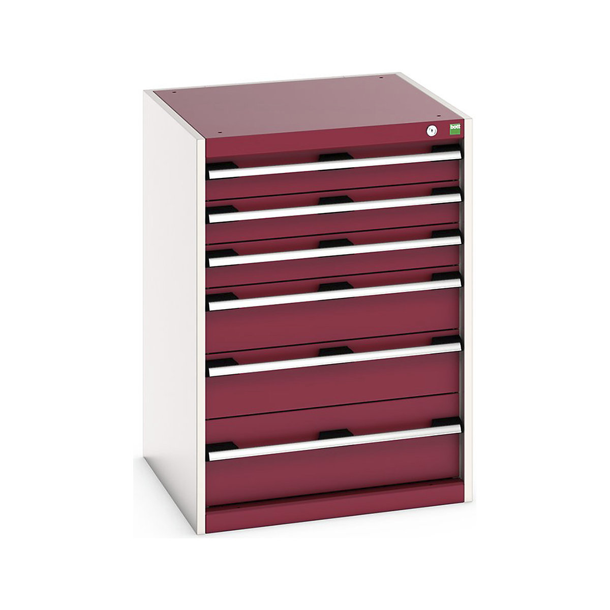 Bott Cubio Cabinets | 650mm Wide, Bott Cubio Cabinets | 650mm Wide, Bott Cubio Cabinet | 6 Drawers | 900h x 650w x 650d mm | Red-0