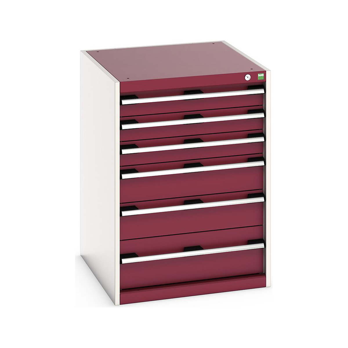Bott Cubio Cabinets | 650mm Wide, Bott Cubio Cabinets | 650mm Wide, Bott Cubio Cabinet | 6 Drawers | 900h x 650w x 750d mm | Red-0