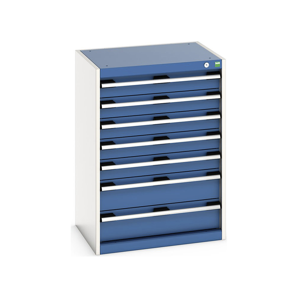 Bott Cubio Cabinets | 650mm Wide, Bott Cubio Cabinets | 650mm Wide, Bott Cubio Cabinet | 7 Drawers | 900h x 650w x 525d mm | Blue-0