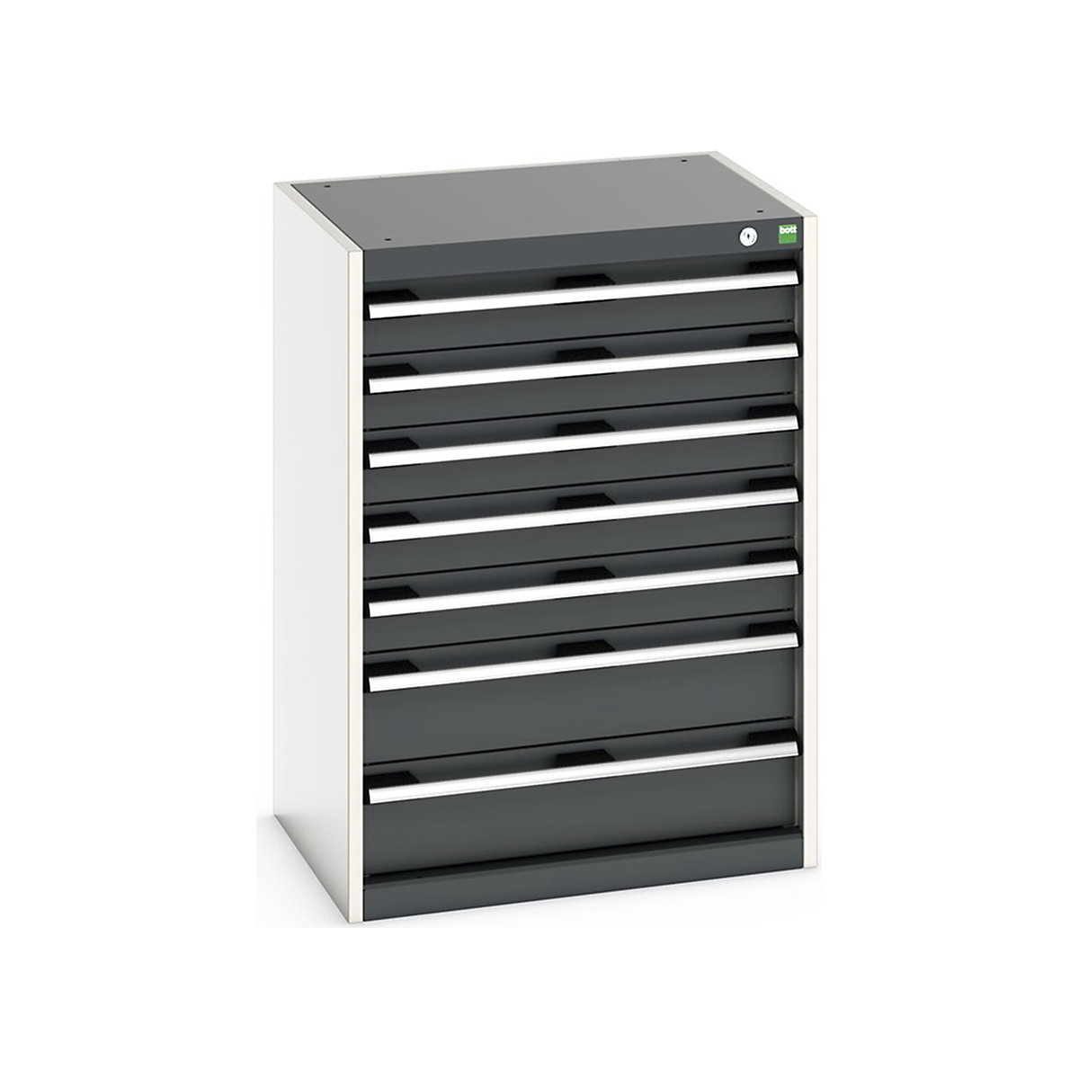 Bott Cubio Cabinets | 650mm Wide, Bott Cubio Cabinets | 650mm Wide, Bott Cubio Cabinet | 7 Drawers | 900h x 650w x 525d mm | Dark Grey-0