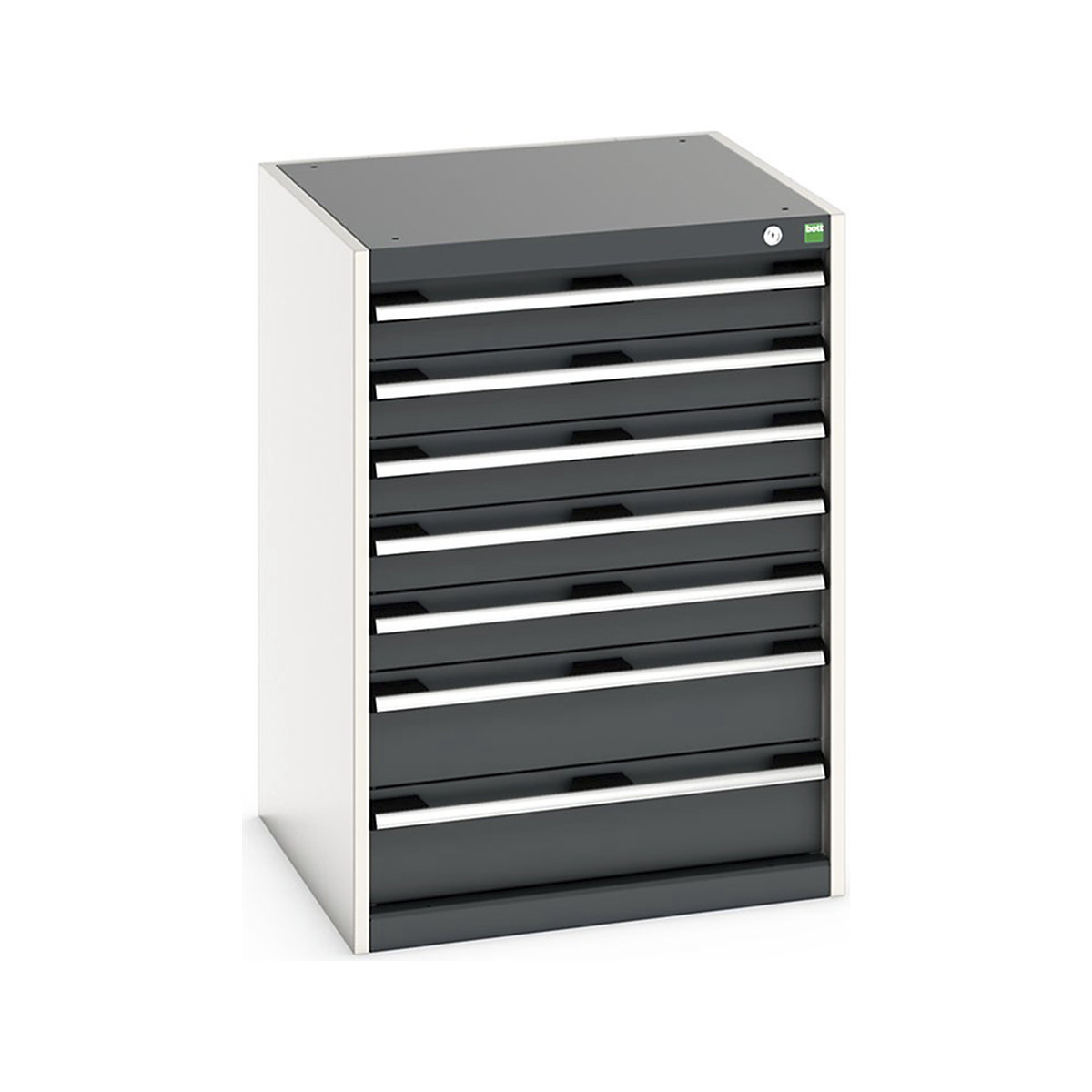 Bott Cubio Cabinets | 650mm Wide, Bott Cubio Cabinets | 650mm Wide, Bott Cubio Cabinet | 7 Drawers | 900h x 650w x 650d mm | Dark Grey-0