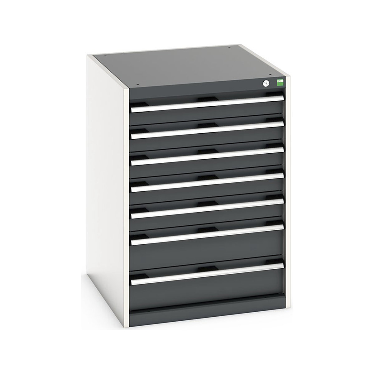 Bott Cubio Cabinets | 650mm Wide, Bott Cubio Cabinets | 650mm Wide, Bott Cubio Cabinet | 7 Drawers | 900h x 650w x 750d mm | Dark Grey-0
