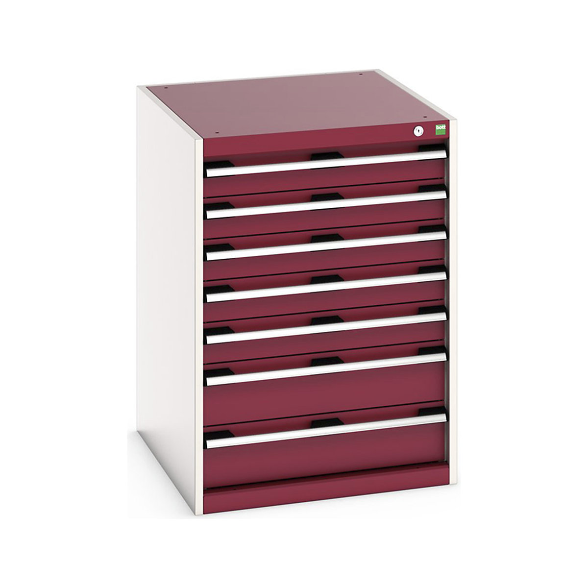 Bott Cubio Cabinets | 650mm Wide, Bott Cubio Cabinets | 650mm Wide, Bott Cubio Cabinet | 7 Drawers | 900h x 650w x 750d mm | Red-0