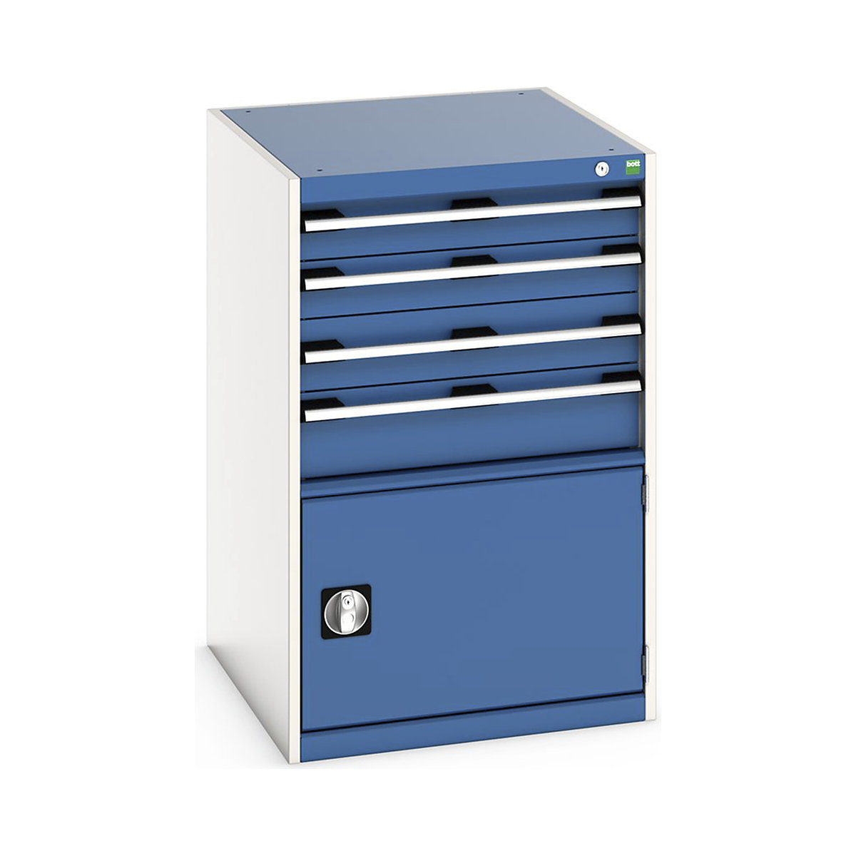 Bott Cubio Cabinets | 650mm Wide, Bott Cubio Cabinets | 650mm Wide, Bott Cubio Cabinet | 1 Door & 4 Drawers | 1000h x 650w x 750d mm | Blue-0