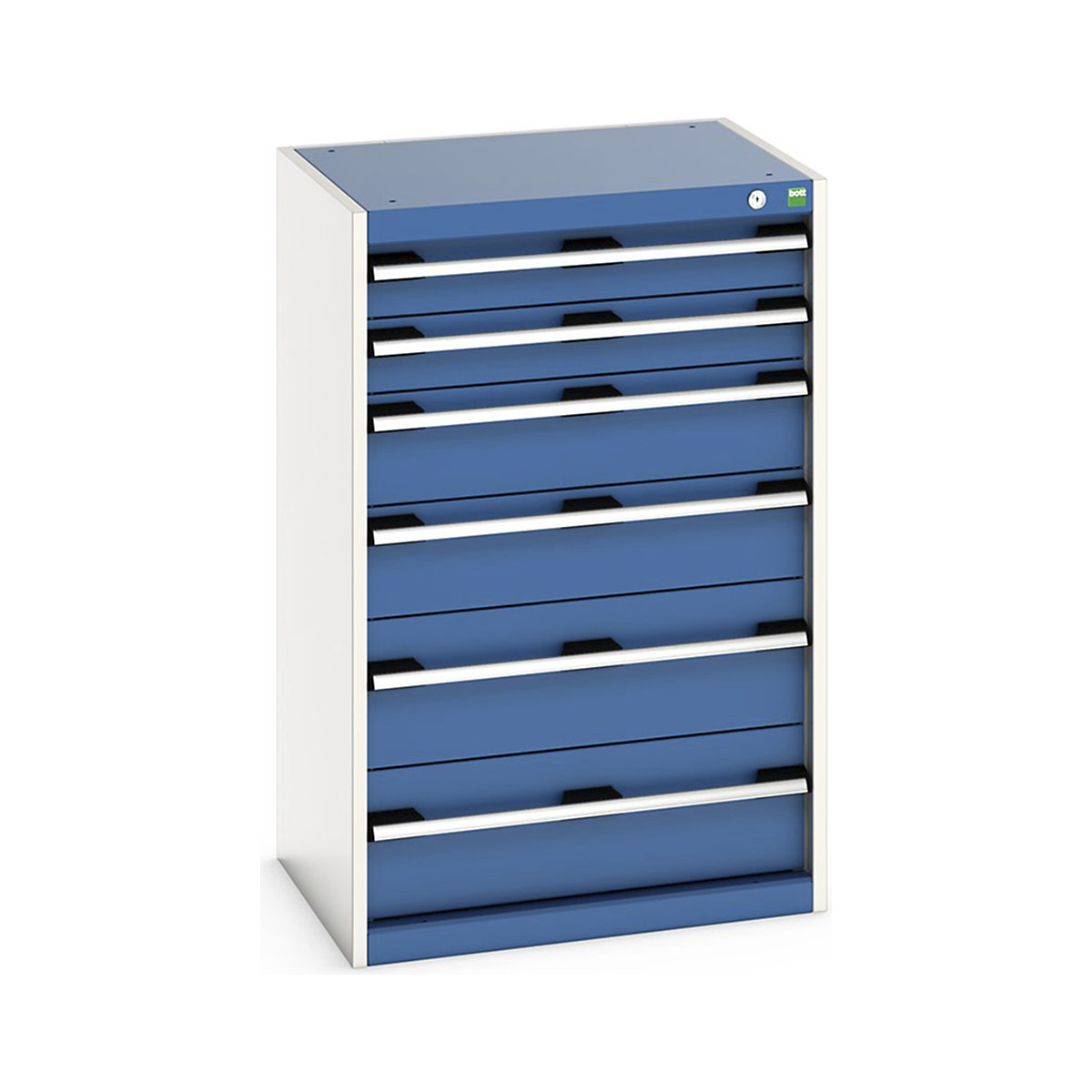 Bott Cubio Cabinets | 650mm Wide, Bott Cubio Cabinets | 650mm Wide, Bott Cubio Cabinet | 6 Drawers | 1000h x 650w x 525d mm | Blue-0