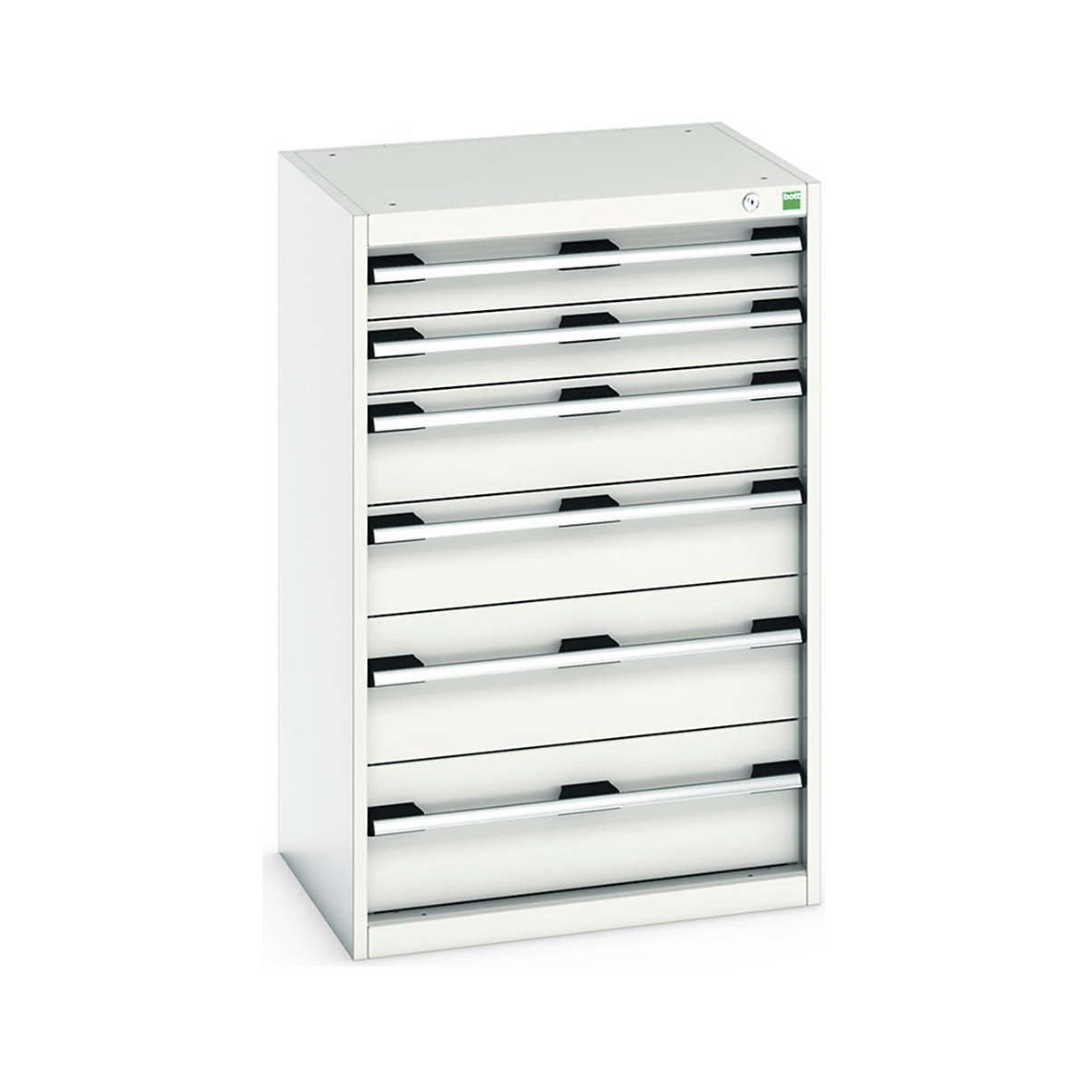 Bott Cubio Cabinets | 650mm Wide, Bott Cubio Cabinets | 650mm Wide, Bott Cubio Cabinet | 6 Drawers | 1000h x 650w x 525d mm | Light Grey-0