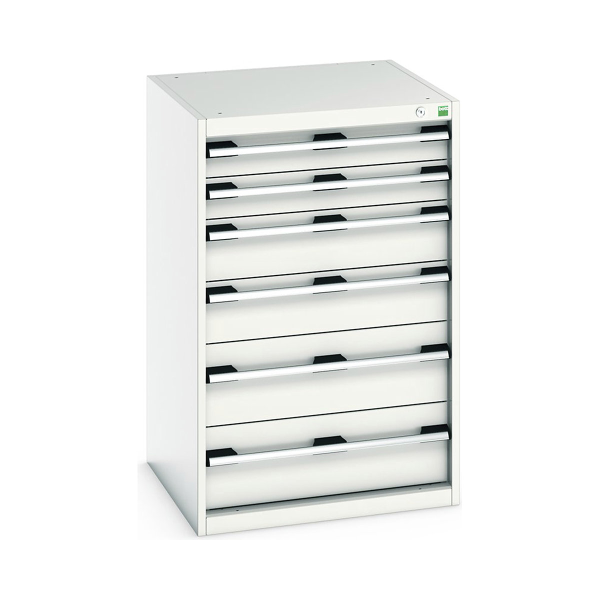 Bott Cubio Cabinets | 650mm Wide, Bott Cubio Cabinets | 650mm Wide, Bott Cubio Cabinet | 6 Drawers | 1000h x 650w x 650d mm | Light Grey-0