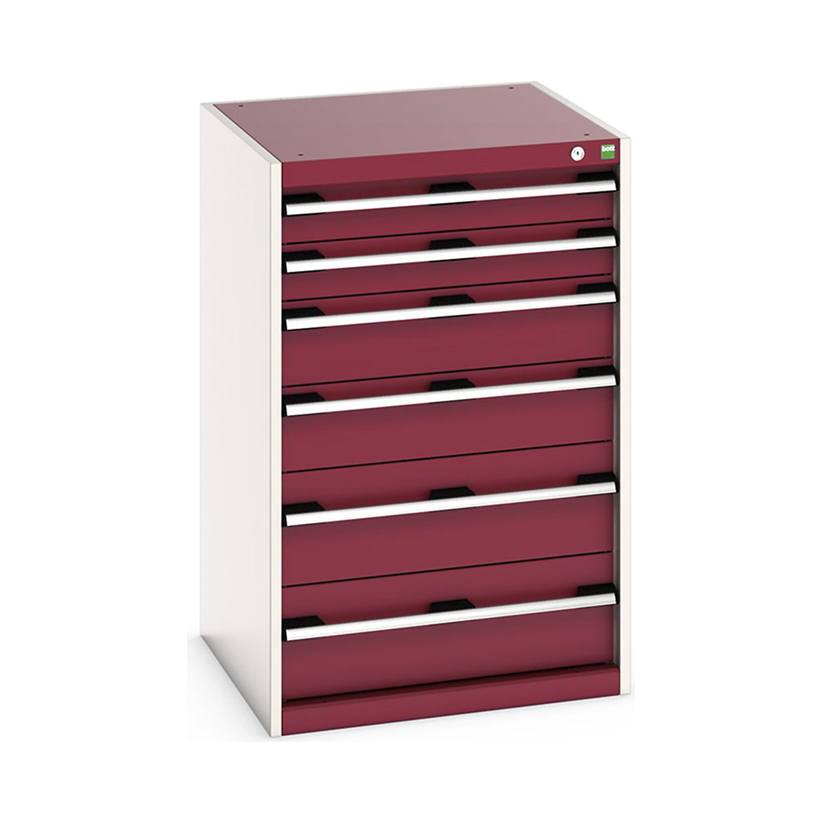 Bott Cubio Cabinets | 650mm Wide, Bott Cubio Cabinets | 650mm Wide, Bott Cubio Cabinet | 6 Drawers | 1000h x 650w x 650d mm | Red-0