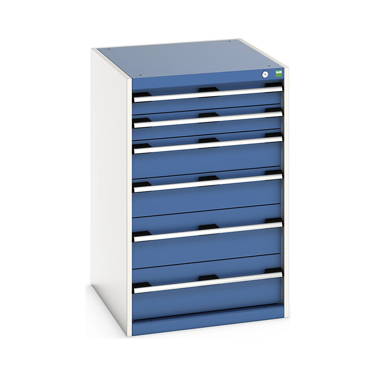 Bott Cubio Cabinets | 650mm Wide, Bott Cubio Cabinets | 650mm Wide, Bott Cubio Cabinet | 6 Drawers | 1000h x 650w x 750d mm | Blue-0