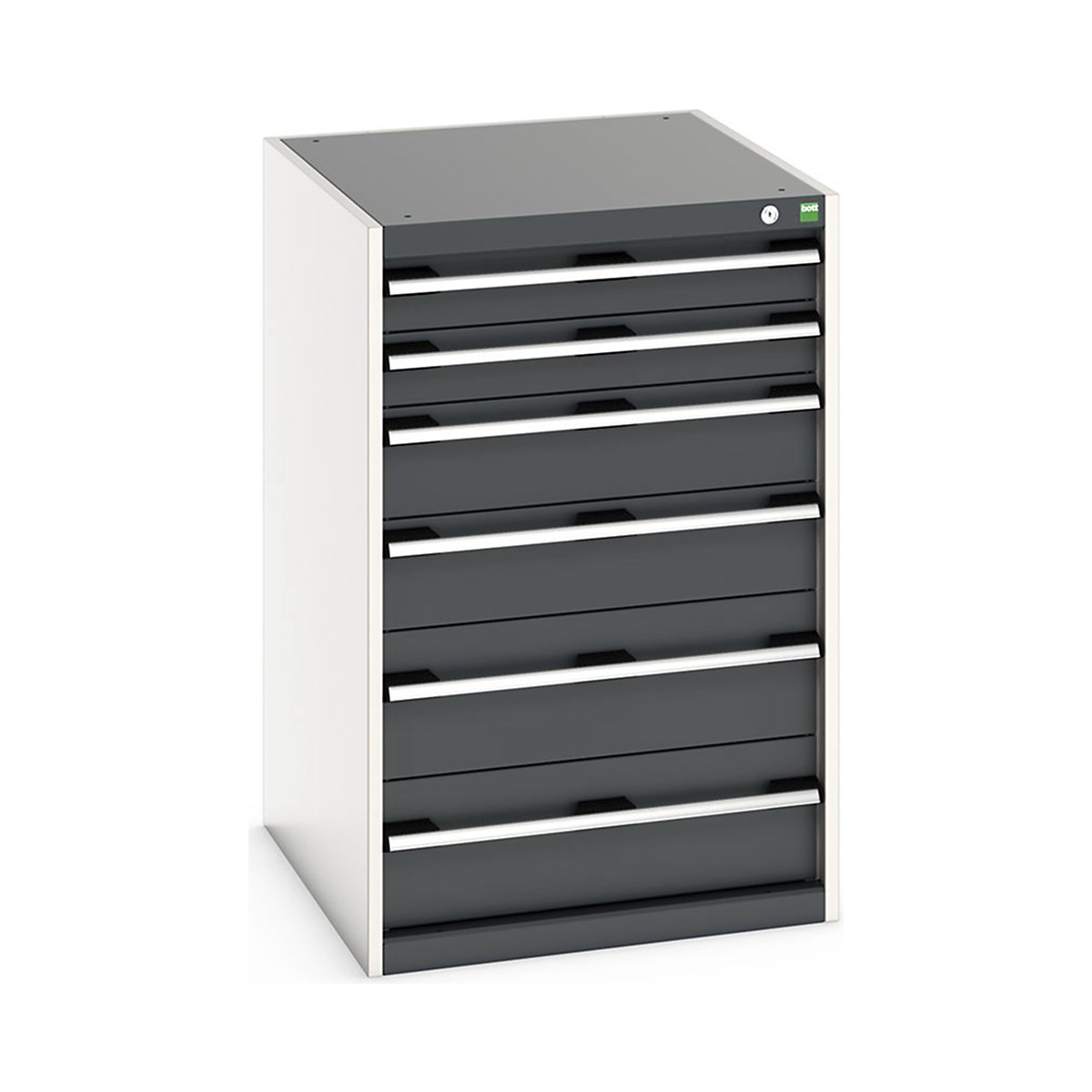 Bott Cubio Cabinets | 650mm Wide, Bott Cubio Cabinets | 650mm Wide, Bott Cubio Cabinet | 6 Drawers | 1000h x 650w x 750d mm | Dark Grey-0