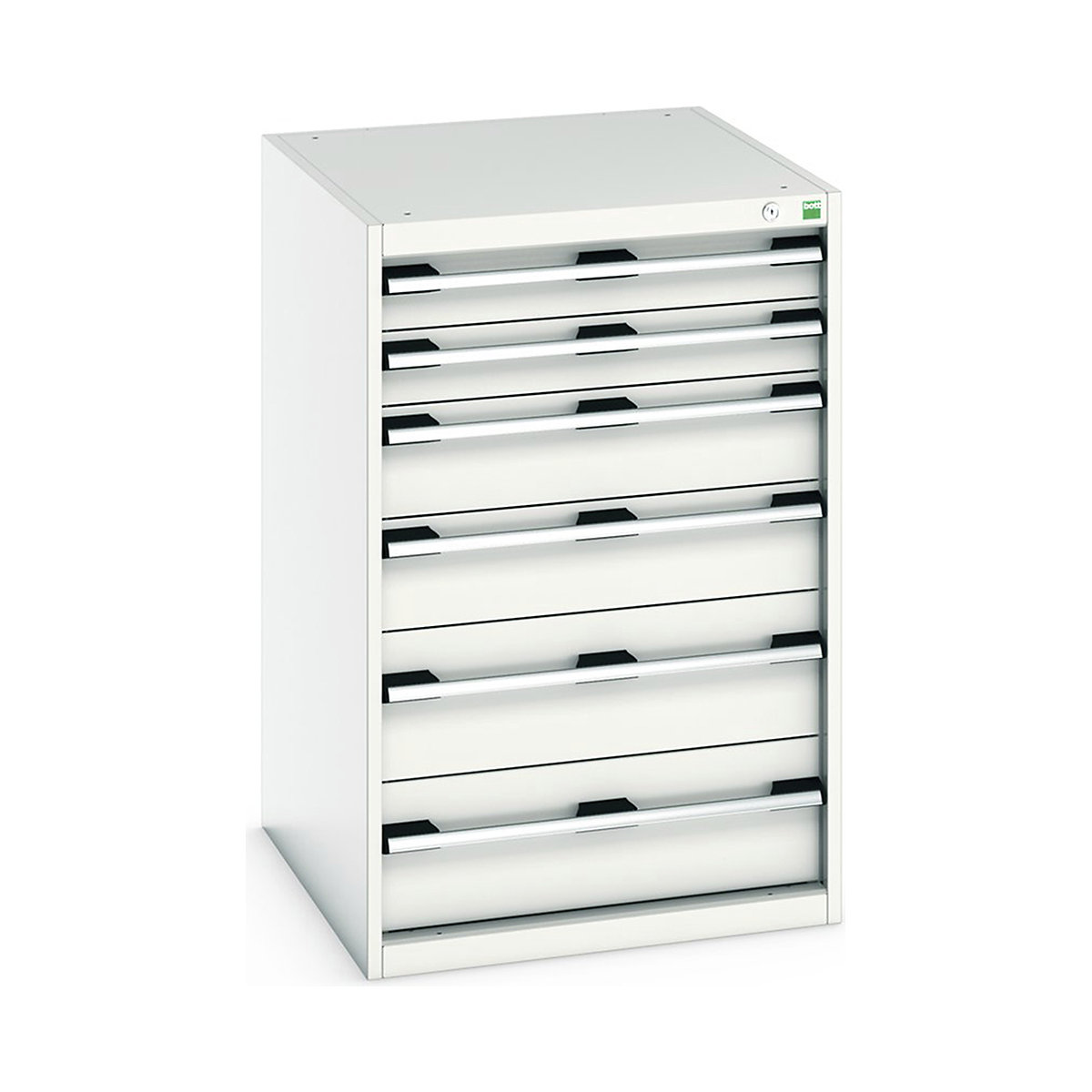 Bott Cubio Cabinets | 650mm Wide, Bott Cubio Cabinets | 650mm Wide, Bott Cubio Cabinet | 6 Drawers | 1000h x 650w x 750d mm | Light Grey-0