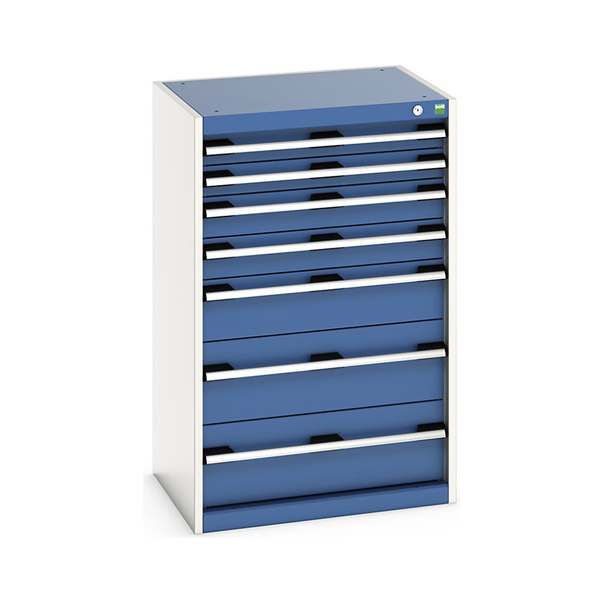 Bott Cubio Cabinets | 650mm Wide, Bott Cubio Cabinets | 650mm Wide, Bott Cubio Cabinet | 7 Drawers | 1000h x 650w x 525d mm | Blue-0