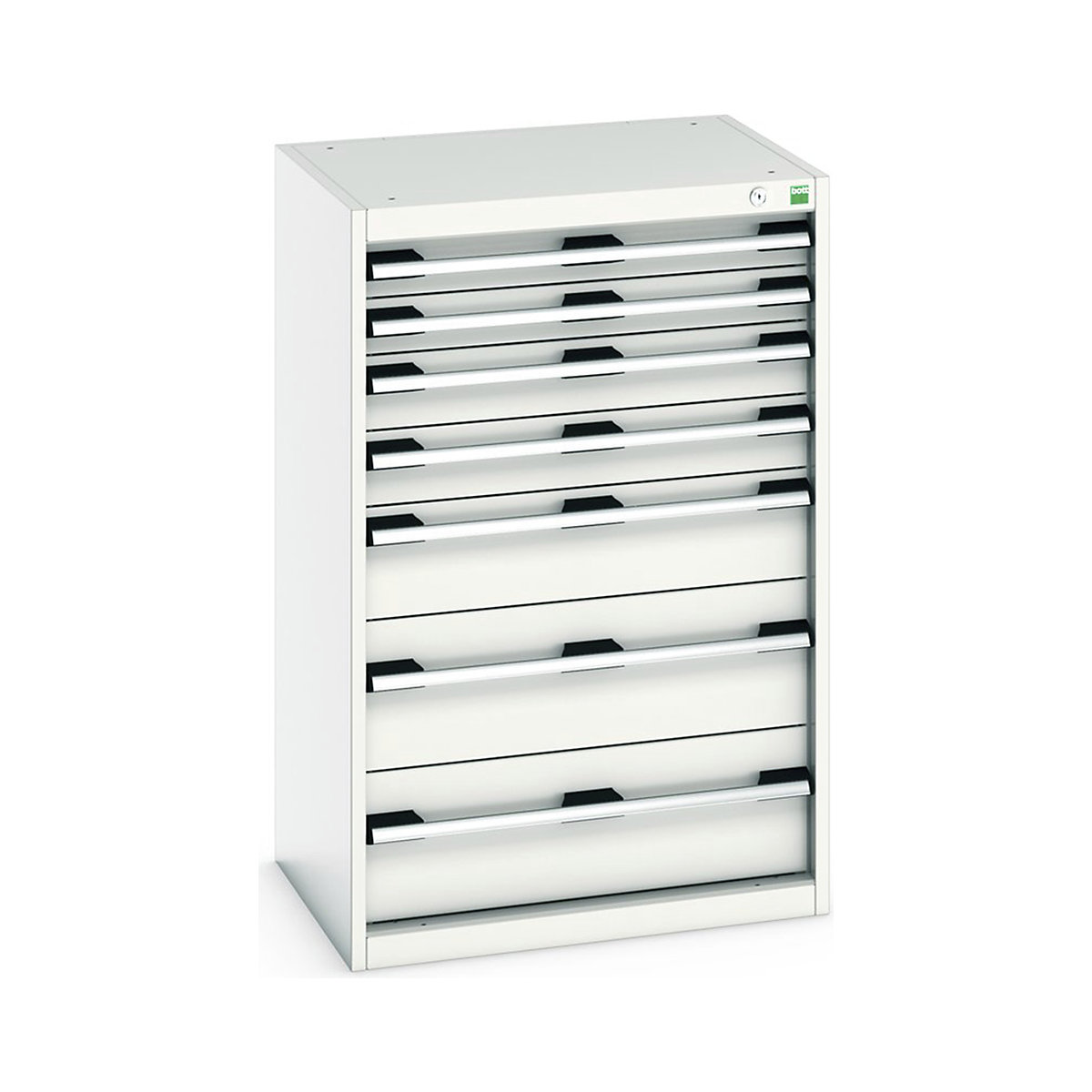 Bott Cubio Cabinets | 650mm Wide, Bott Cubio Cabinets | 650mm Wide, Bott Cubio Cabinet | 7 Drawers | 1000h x 650w x 525d mm | Light Grey-0
