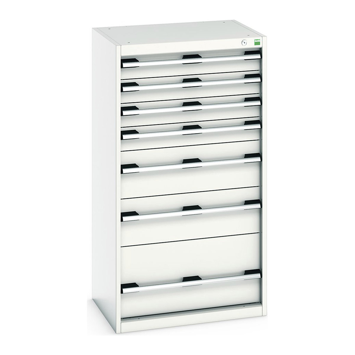 Bott Cubio Cabinets | 650mm Wide, Bott Cubio Cabinets | 650mm Wide, Bott Cubio Cabinet | 7 Drawers | 1200h x 650w x 525d mm | Light Grey-0