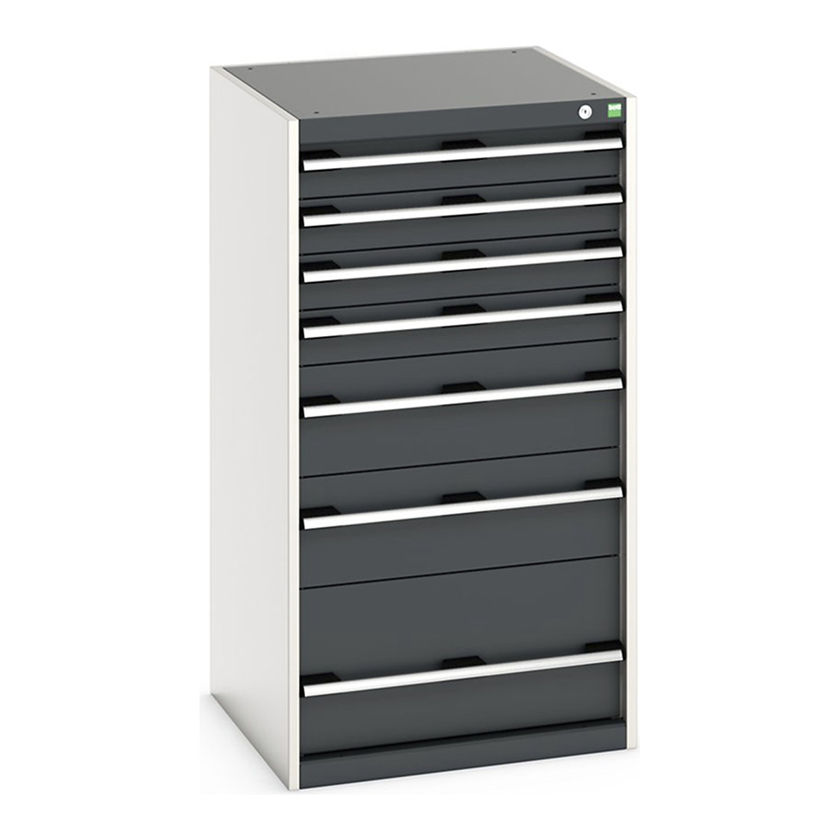 Bott Cubio Cabinets | 650mm Wide, Bott Cubio Cabinets | 650mm Wide, Bott Cubio Cabinet | 7 Drawers | 1200h x 650w x 650d mm | Dark Grey-0