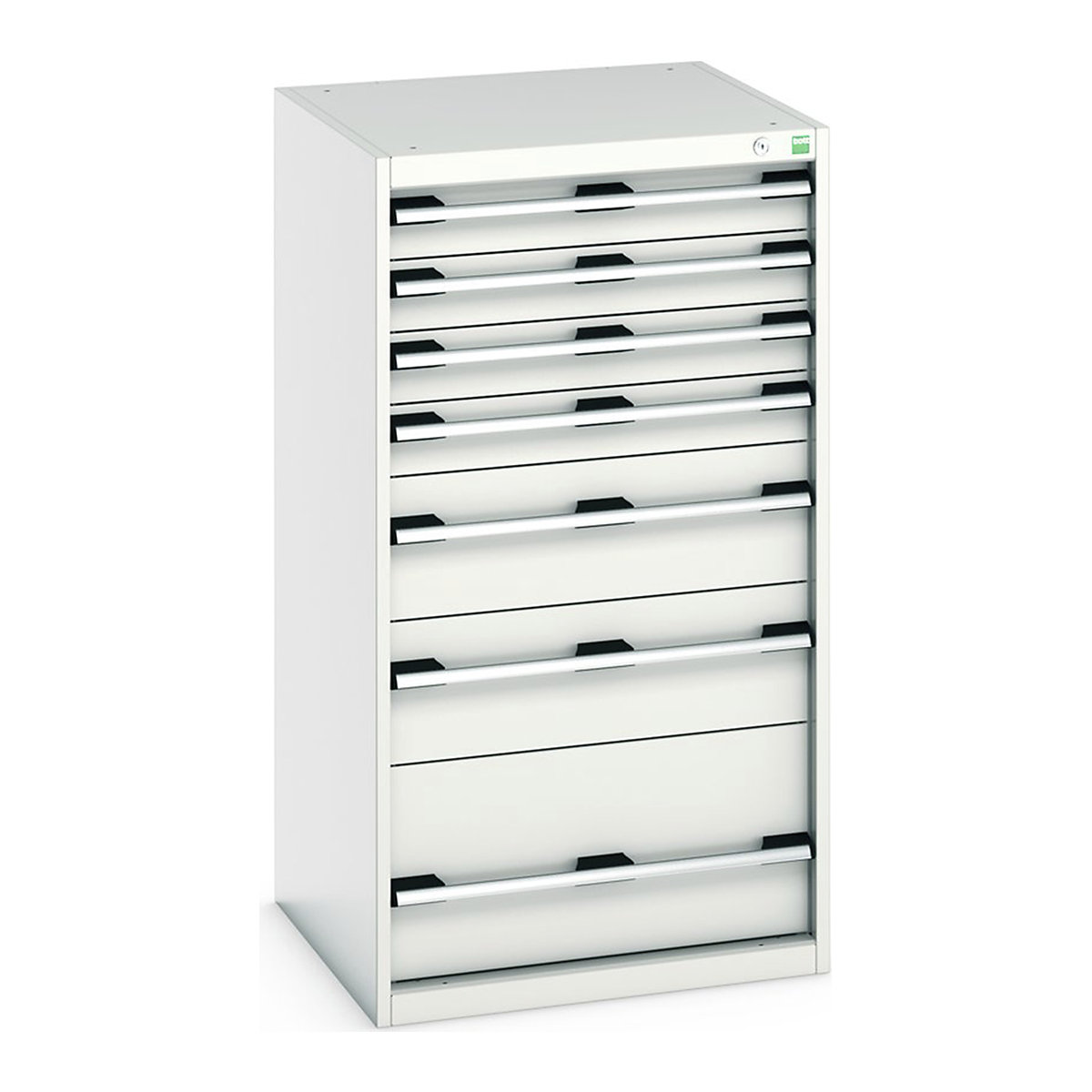 Bott Cubio Cabinets | 650mm Wide, Bott Cubio Cabinets | 650mm Wide, Bott Cubio Cabinet | 7 Drawers | 1200h x 650w x 650d mm | Light Grey-0