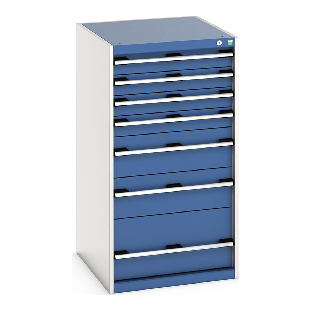 Bott Cubio Cabinets | 650mm Wide, Bott Cubio Cabinets | 650mm Wide, Bott Cubio Cabinet | 7 Drawers | 1200h x 650w x 750d mm | Blue-0