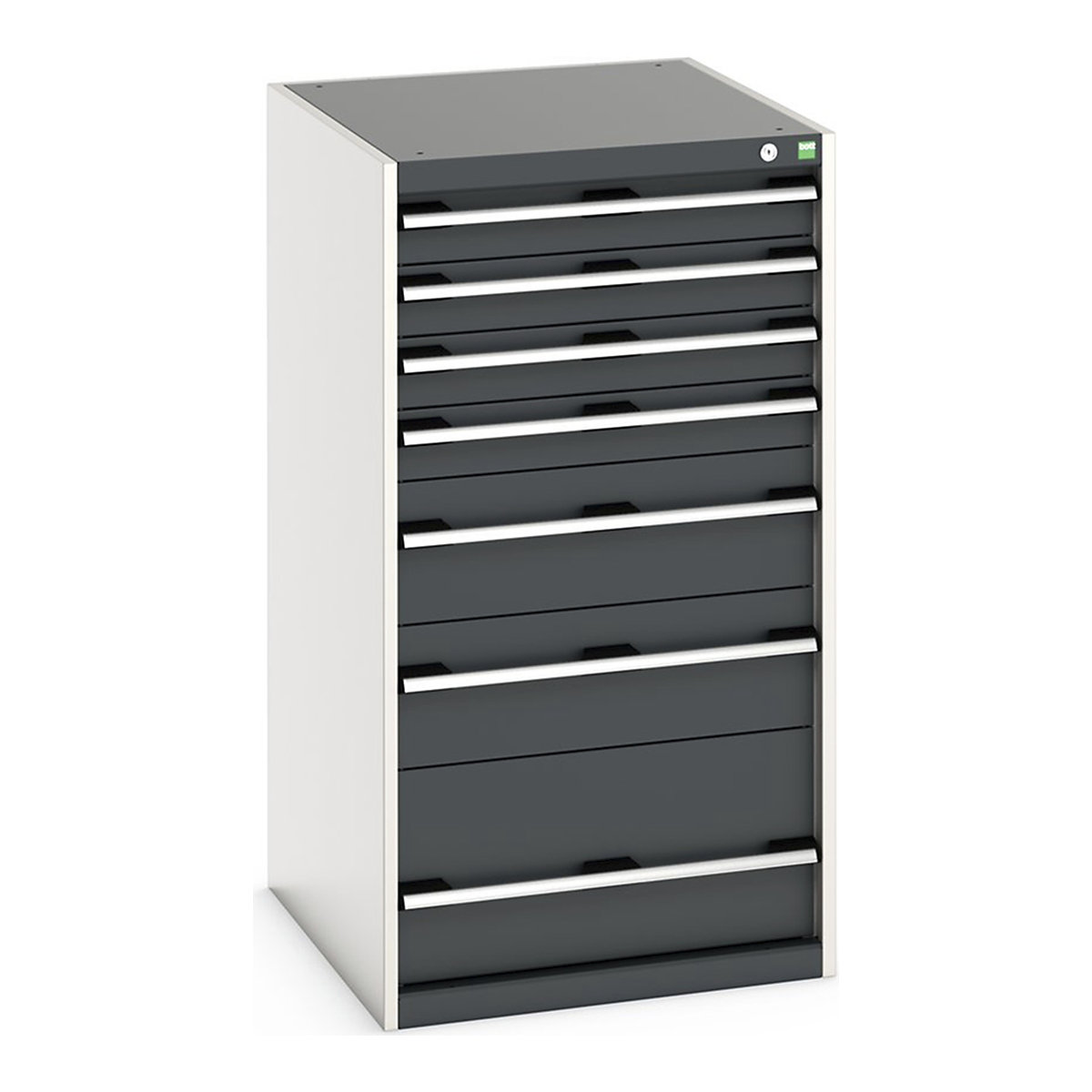 Bott Cubio Cabinets | 650mm Wide, Bott Cubio Cabinets | 650mm Wide, Bott Cubio Cabinet | 7 Drawers | 1200h x 650w x 750d mm | Dark Grey-0