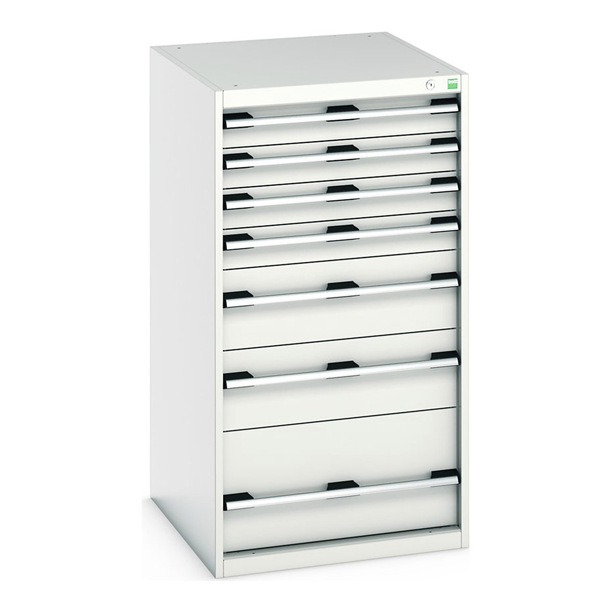 Bott Cubio Cabinets | 650mm Wide, Bott Cubio Cabinets | 650mm Wide, Bott Cubio Cabinet | 7 Drawers | 1200h x 650w x 750d mm | Light Grey-0