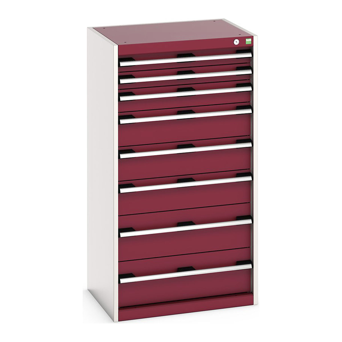 Bott Cubio Cabinets | 650mm Wide, Bott Cubio Cabinets | 650mm Wide, Bott Cubio Cabinet | 8 Drawers | 1200h x 650w x 525d mm | Red-0