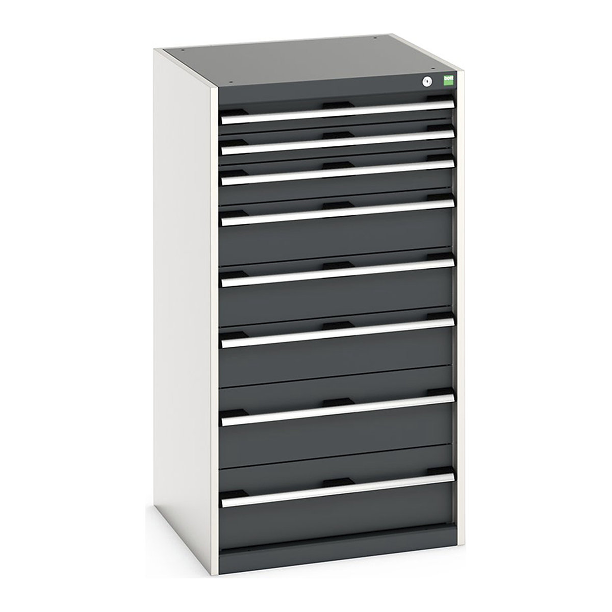 Bott Cubio Cabinets | 650mm Wide, Bott Cubio Cabinets | 650mm Wide, Bott Cubio Cabinet | 8 Drawers | 1200h x 650w x 650d mm | Dark Grey-0