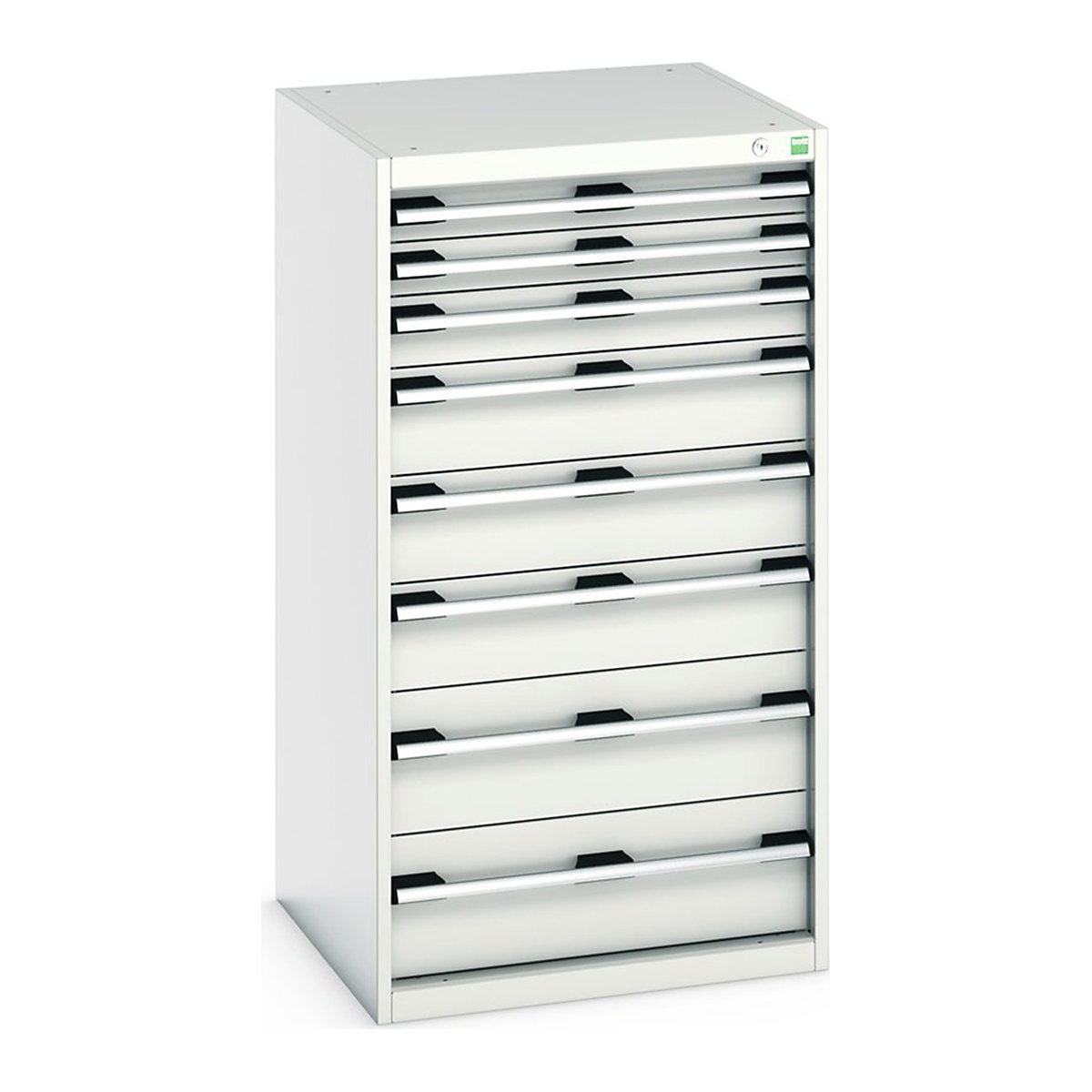 Bott Cubio Cabinets | 650mm Wide, Bott Cubio Cabinets | 650mm Wide, Bott Cubio Cabinet | 8 Drawers | 1200h x 650w x 650d mm | Light Grey-0