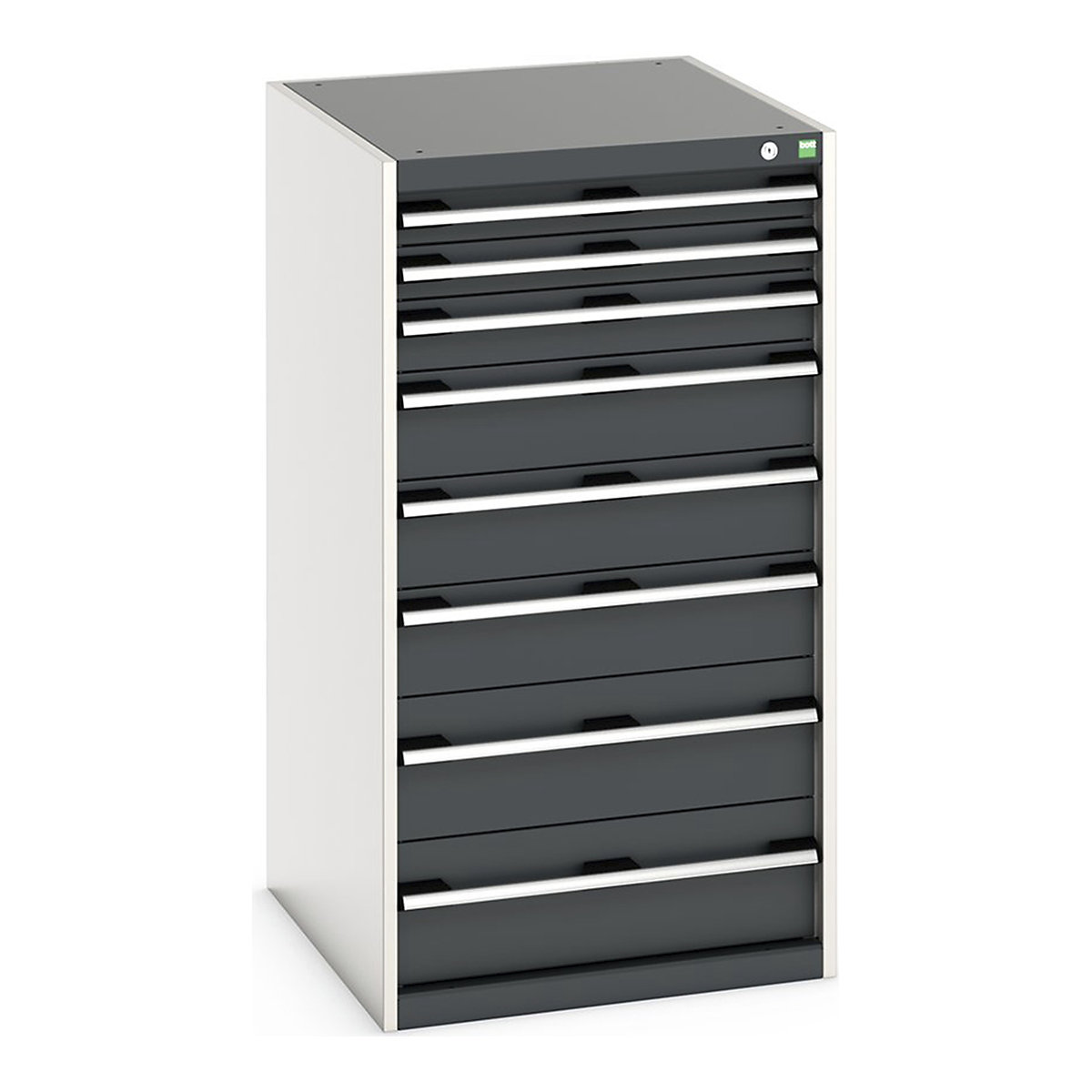 Bott Cubio Cabinets | 650mm Wide, Bott Cubio Cabinets | 650mm Wide, Bott Cubio Cabinet | 8 Drawers | 1200h x 650w x 750d mm | Dark Grey-0