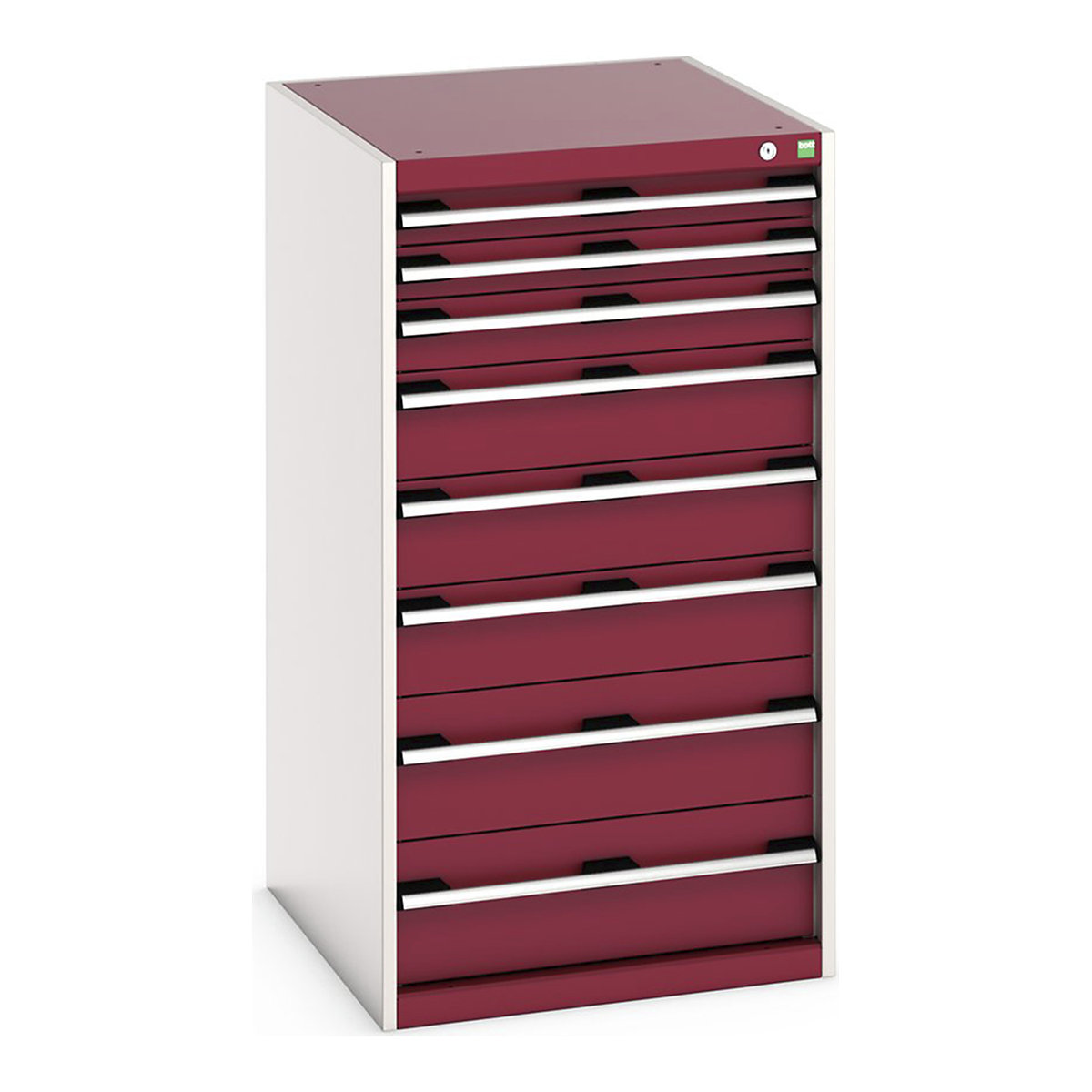 Bott Cubio Cabinets | 650mm Wide, Bott Cubio Cabinets | 650mm Wide, Bott Cubio Cabinet | 8 Drawers | 1200h x 650w x 750d mm | Red-0