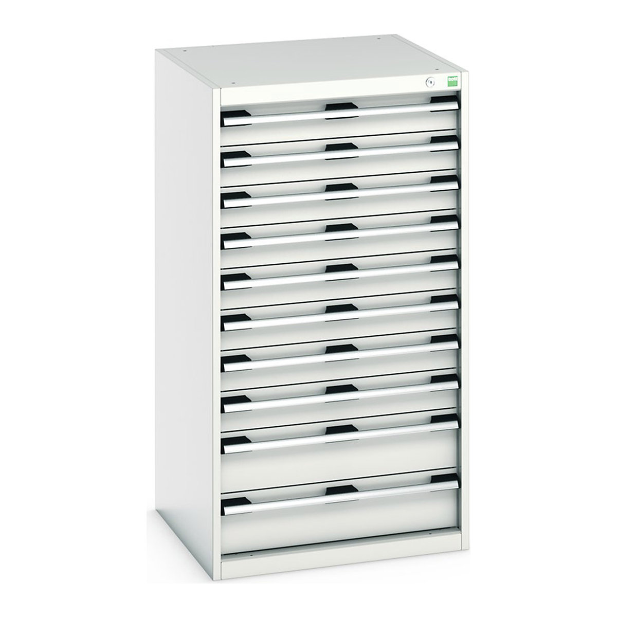 Bott Cubio Cabinets | 650mm Wide, Bott Cubio Cabinets | 650mm Wide, Bott Cubio Cabinet | 10 Drawers | 1200h x 650w x 650d mm | Light Grey-0